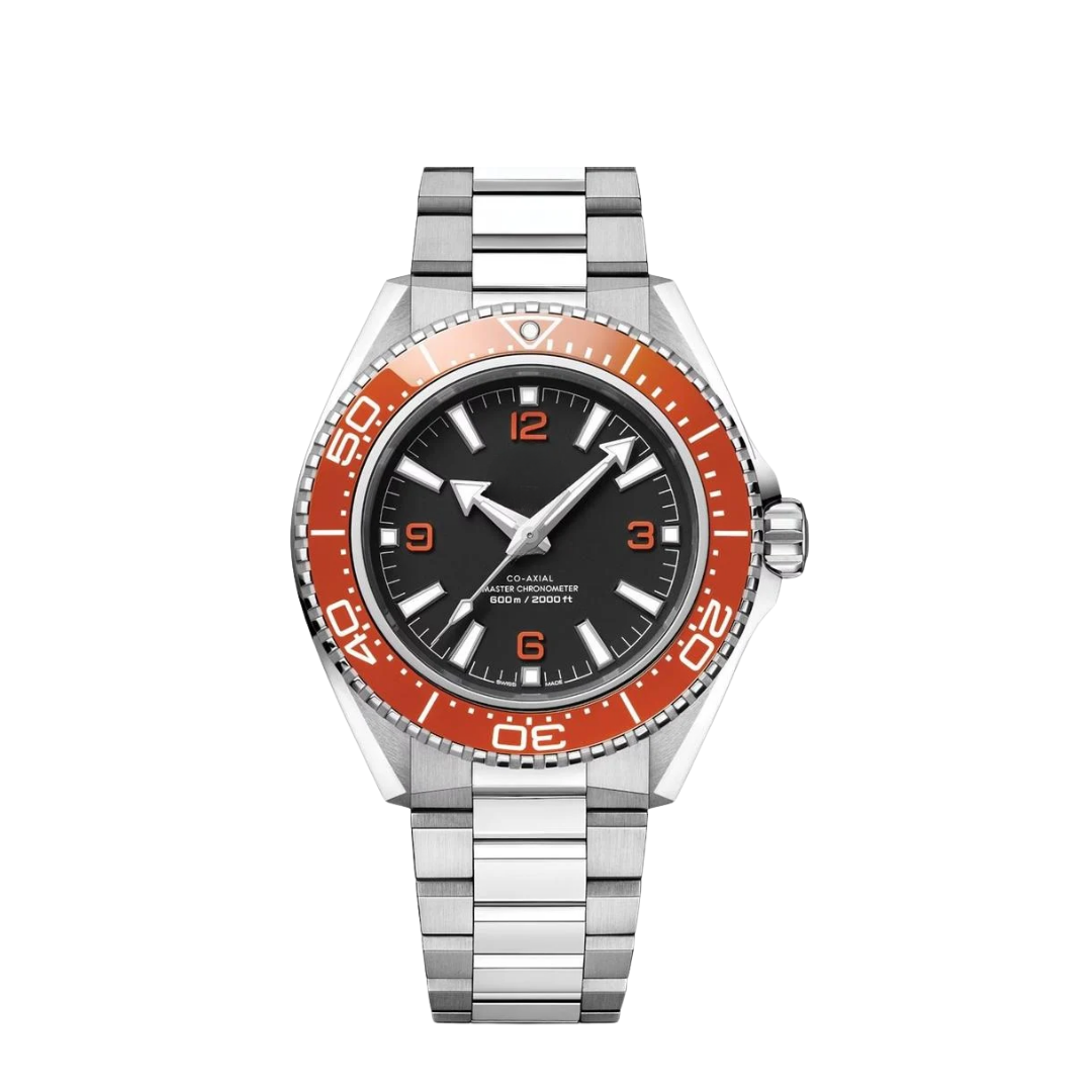 Ultra Deep Pro 45 – Black Dial With Orange Accents | Stainless Steel Bracelet