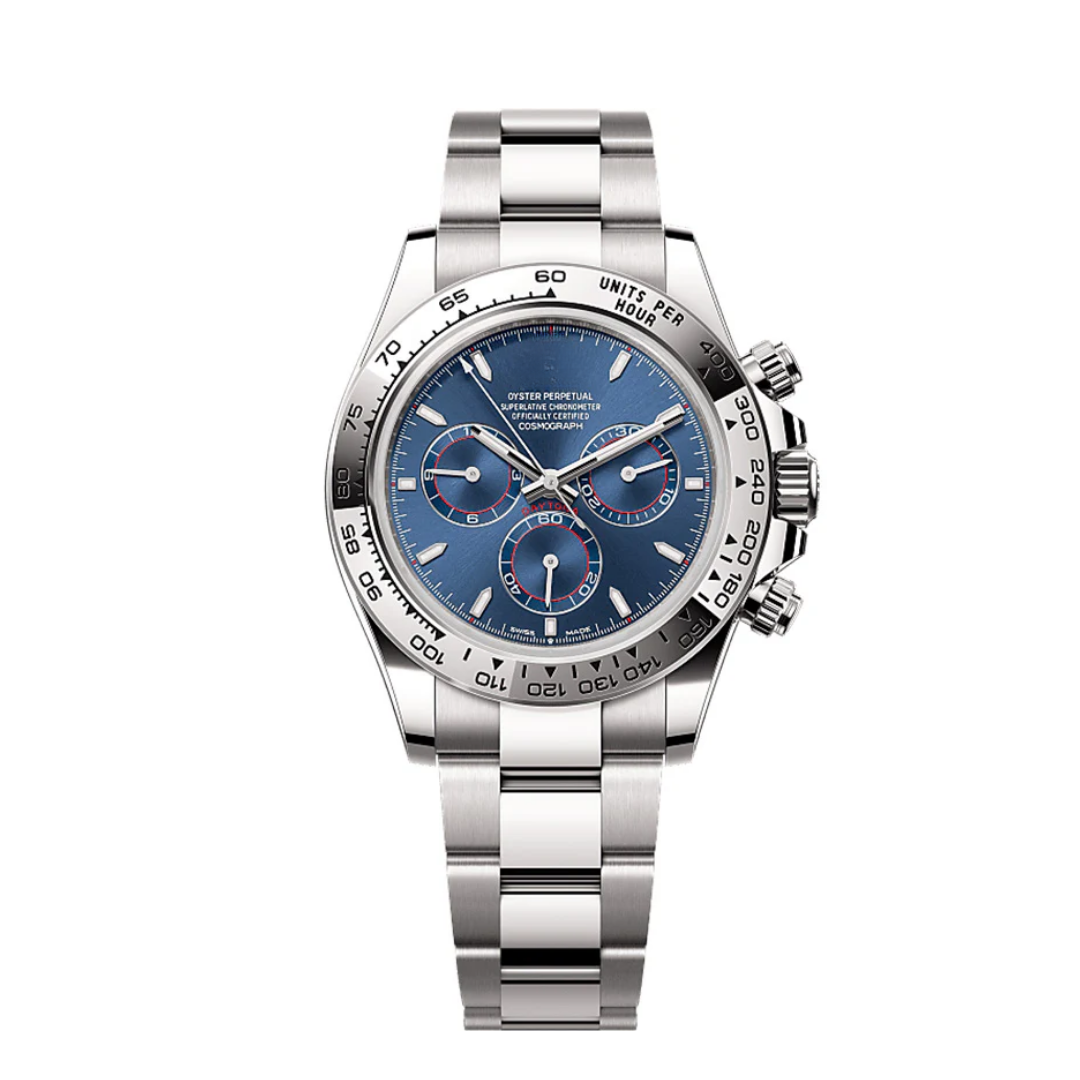 Speed Racing Chrono 40 – Blue Dial | Platinum-Colored Edition
