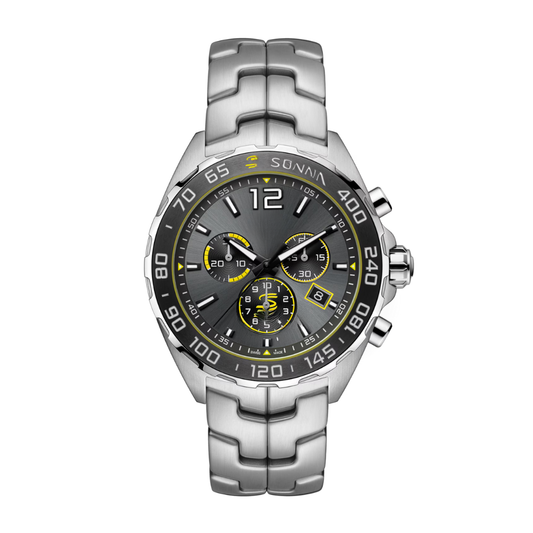 Formula Racing Chrono – Black & Yellow | 44 Mm