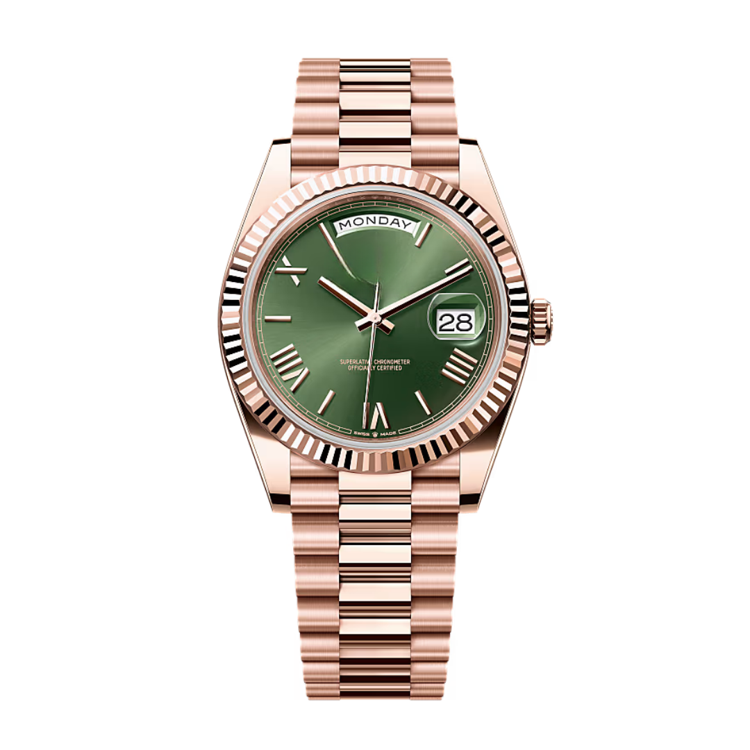 Executive Calendar 40 – Green Dial | Roman Indices