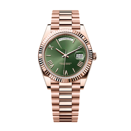 Executive Calendar 40 – Green Dial | Roman Indices