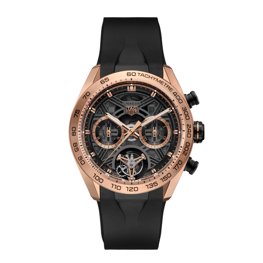 Classic Racing Skeleton Tourbillon – Rose Gold & Black