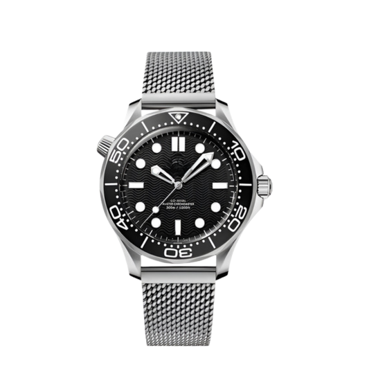 Ocean Diver Pro 42 – Black Dial | Mesh Bracelet B