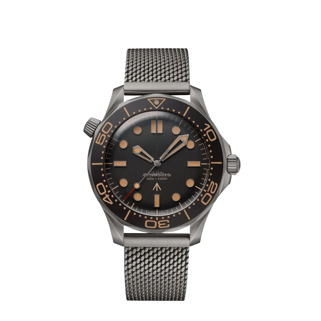 Ocean Diver Pro 42 – Black Dial | Stainless Steel-Mesh Bracelet | Military Edition
