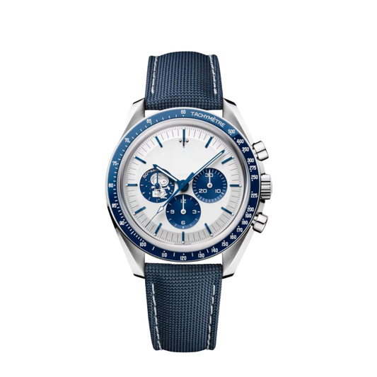 Racing Chrono Pro 42 – White Dial With Blue Accents | Chronograph