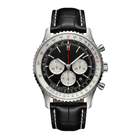 Aviation Chrono Classic – Black Dial | Stainless Steel Bracelet