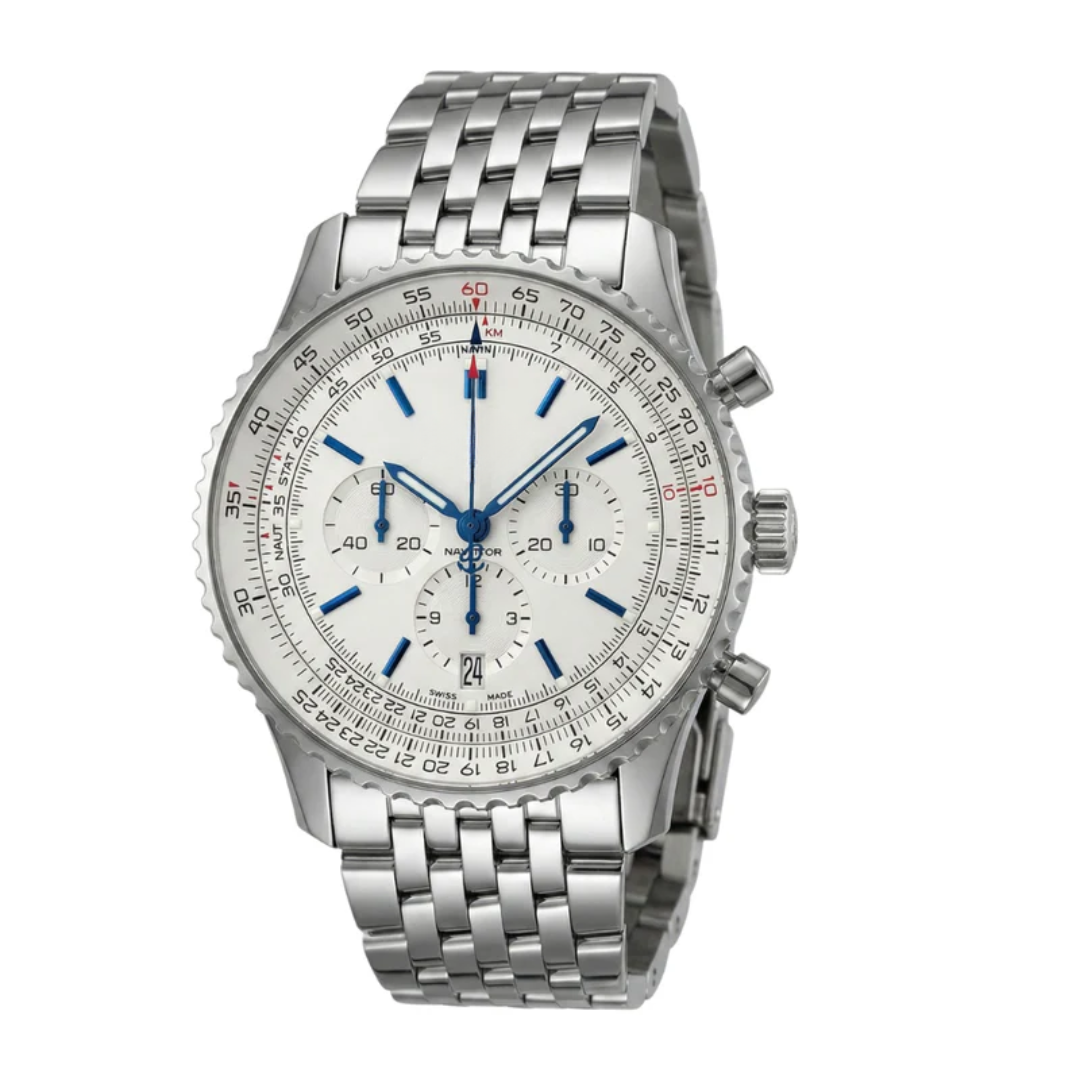 Aviation Chrono Classic – Silver Dial | Stainless Steel Bracelet