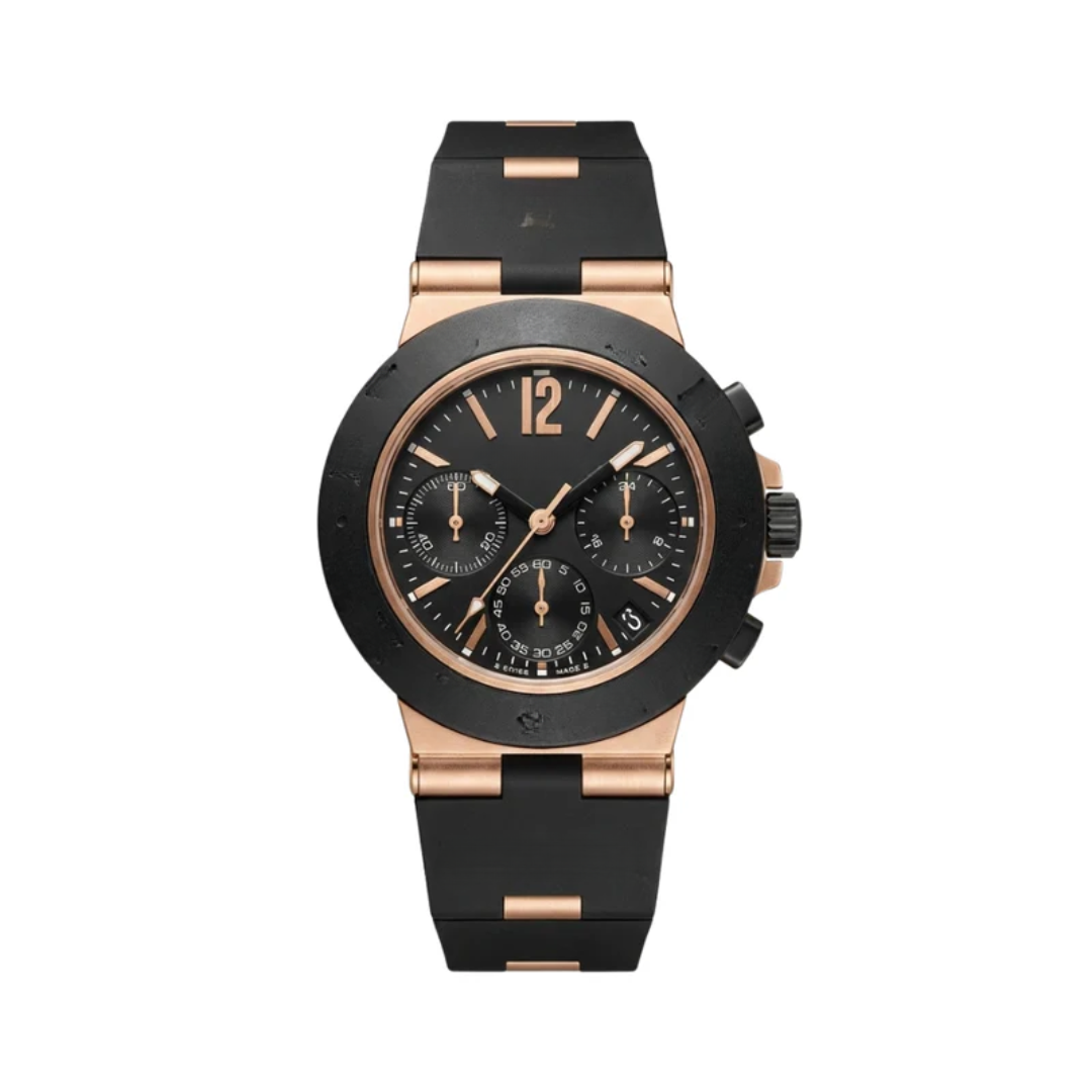 Urban Sport Chrono – Black Dial | Rose Gold Accents