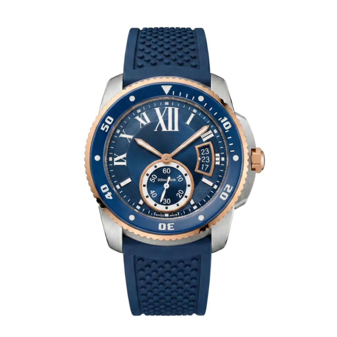 Ocean Round Diver Pro – Blue/Gold Edition