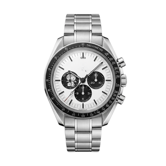 Racing Chrono Pro 42 – White Dial | Stainless Steel Bracelet | Moon Heritage Edition B