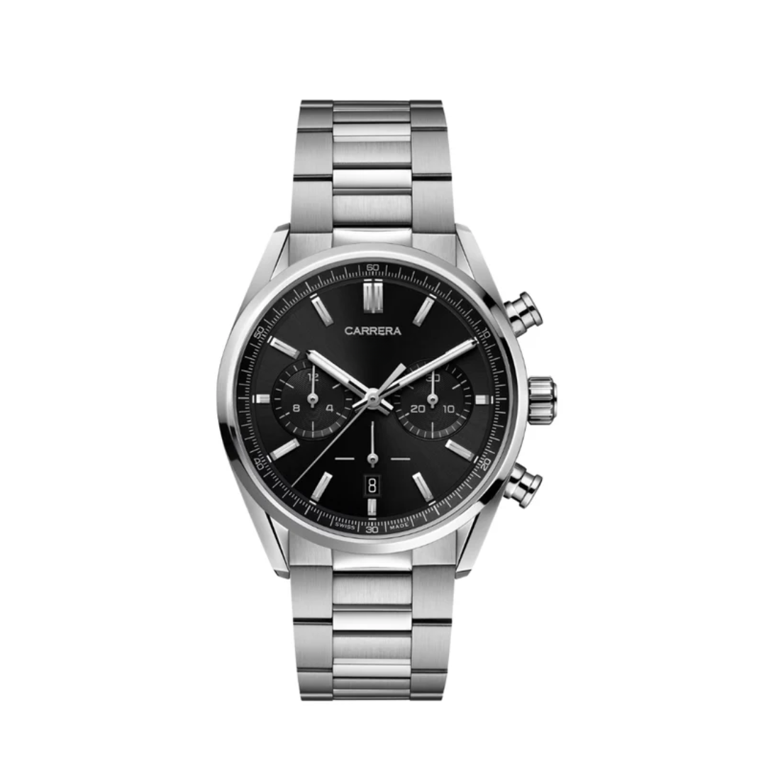 Classic Racing Chrono – Black Dial | Stainless Steel Bracelet