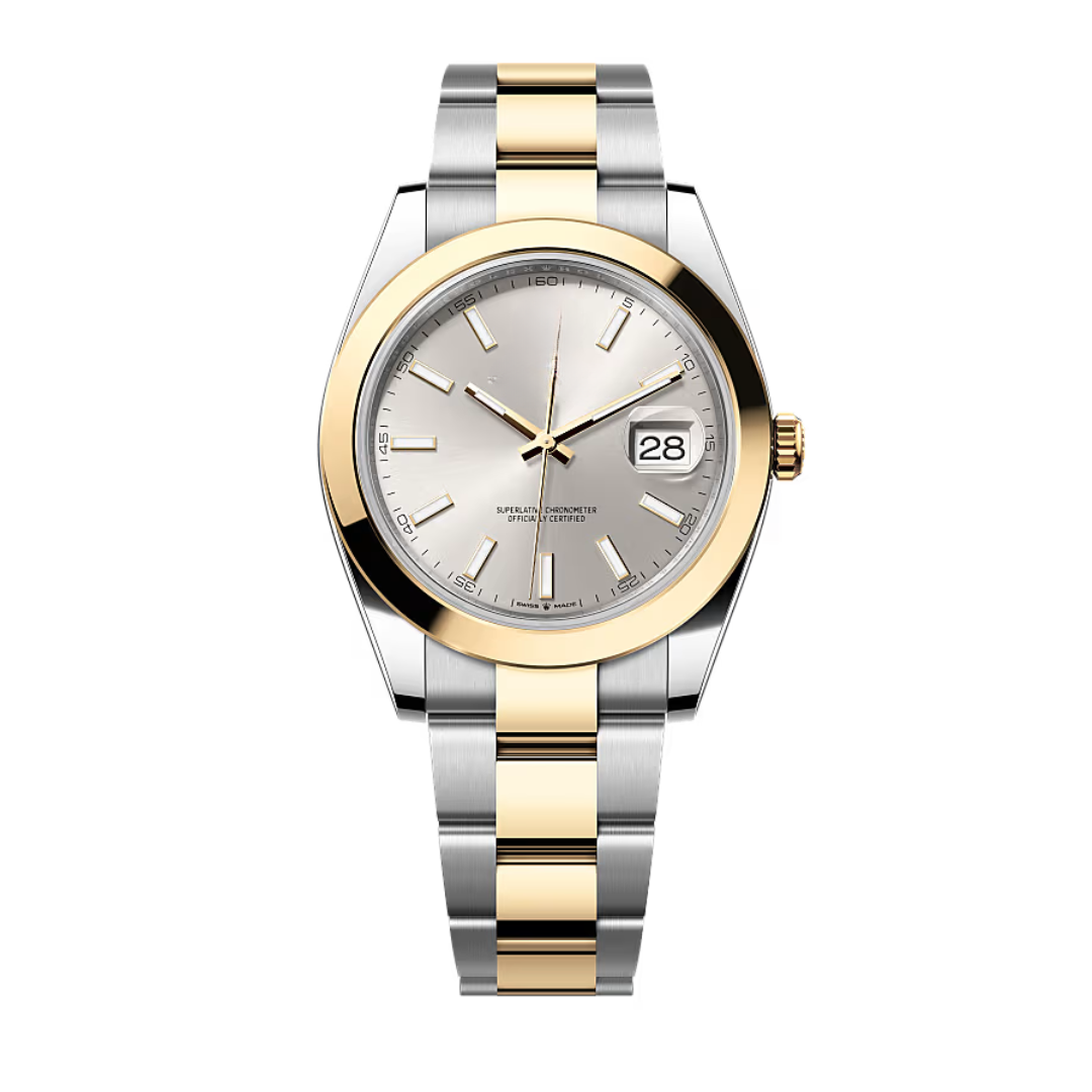 Classic Date 41 – Gray Dial | Bicolor Stainless Steel & Gold Tone